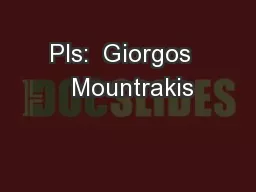 PIs:  Giorgos   Mountrakis