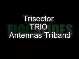 Trisector TRIO Antennas Triband