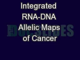 Integrated RNA-DNA Allelic Maps of Cancer