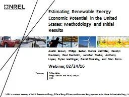 Estimating Renewable  Energy Economic