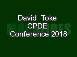 David  Toke CPDE Conference 2018