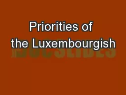 Priorities of the Luxembourgish