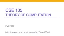 CSE 105  theory of computation