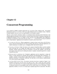 Chapter  Concurrent Programming As we learned in Chapt