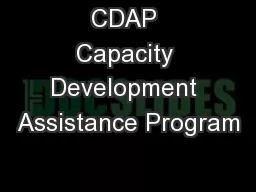 CDAP Capacity Development Assistance Program