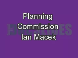 Planning Commission Ian Macek