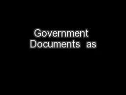 Government Documents  as