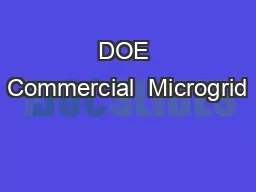 DOE Commercial  Microgrid