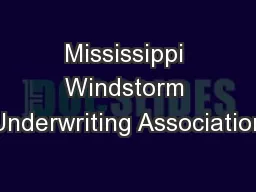 Mississippi Windstorm Underwriting Association