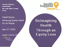 Reimagining  Health Through an Equity