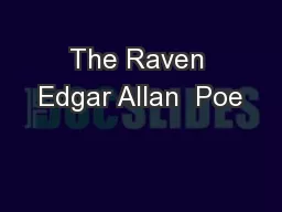 The Raven Edgar Allan  Poe