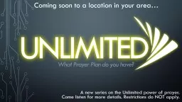 unlimited What Prayer Plan do you have?