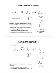 The Aldol Condensation OH Basecatalyzed OH an aldol st
