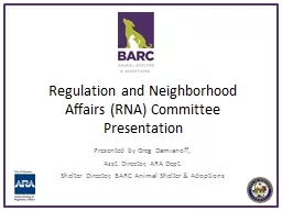 Regulation and Neighborhood Affairs (RNA)