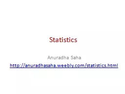 Statistics Anuradha   Saha