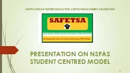 SOUTH AFRICAN FURTHER EDUCATION AND TRAINING STUDENT ASSOCIATION