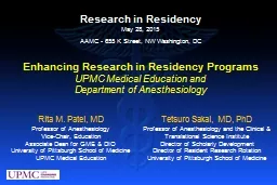Rita M. Patel, MD Professor of Anesthesiology