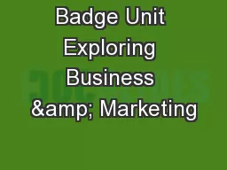 Badge Unit Exploring Business & Marketing