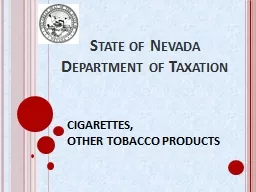 State of Nevada Department of Taxation