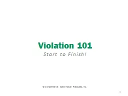Violation 101  Start to Finish!
