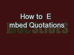 How to  E mbed Quotations