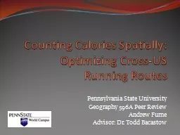 Counting Calories Spatially: Optimizing Cross-US