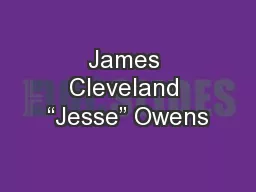 James Cleveland “Jesse” Owens