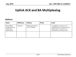 Uplink ACK and BA Multiplexing