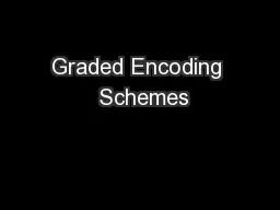 Graded Encoding  Schemes