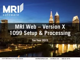 MRI Web – Version X 1099 Setup & Processing