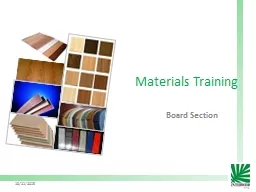 Materials Training Board Section
