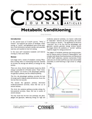 Metabolic conditioning