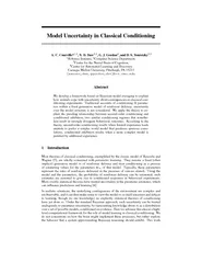 Model Uncertainty in Classical Conditioning A