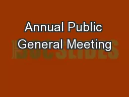 Annual Public General Meeting