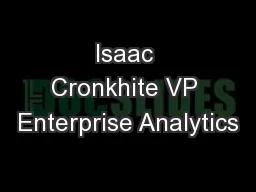 Isaac Cronkhite VP Enterprise Analytics