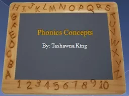 Phonics Concepts  By:  Tashawna