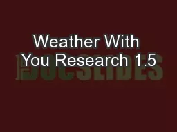 Weather With You Research 1.5