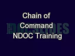 Chain of Command NDOC Training