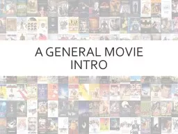 A General  Movie  Intro Film Language