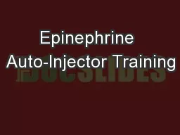 Epinephrine Auto-Injector Training
