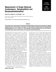 Measurement of Single Molecule Conductance Benzenedith