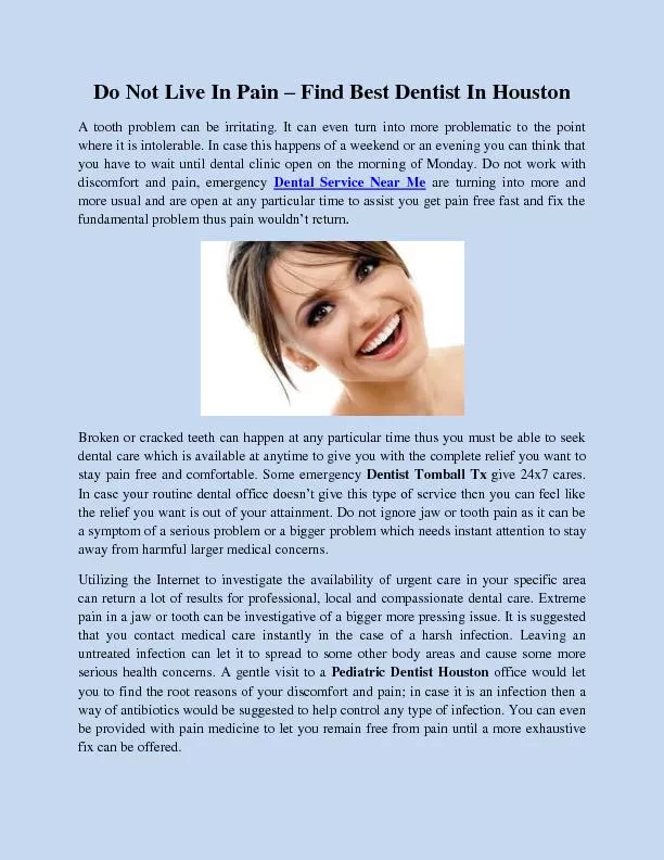 Do Not Live In Pain – Find Best Dentist In Houston