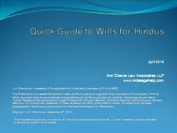 Quick Guide to Wills for Hindus