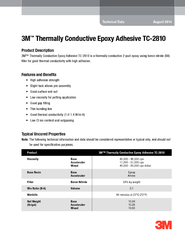 M Thermally Conductive Epoxy Adhesive TC Product Descr