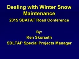 Dealing with Winter Snow Maintenance