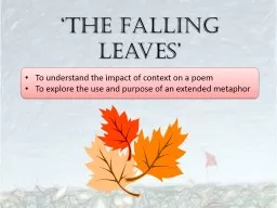 ‘The Falling Leaves’