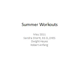 Summer Workouts May 2011