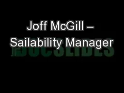 Joff McGill – Sailability Manager