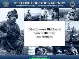 DLA Internet Bid Board System (DIBBS) Solicitations