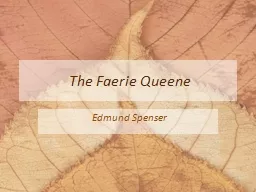 The Faerie  Queene Edmund Spenser